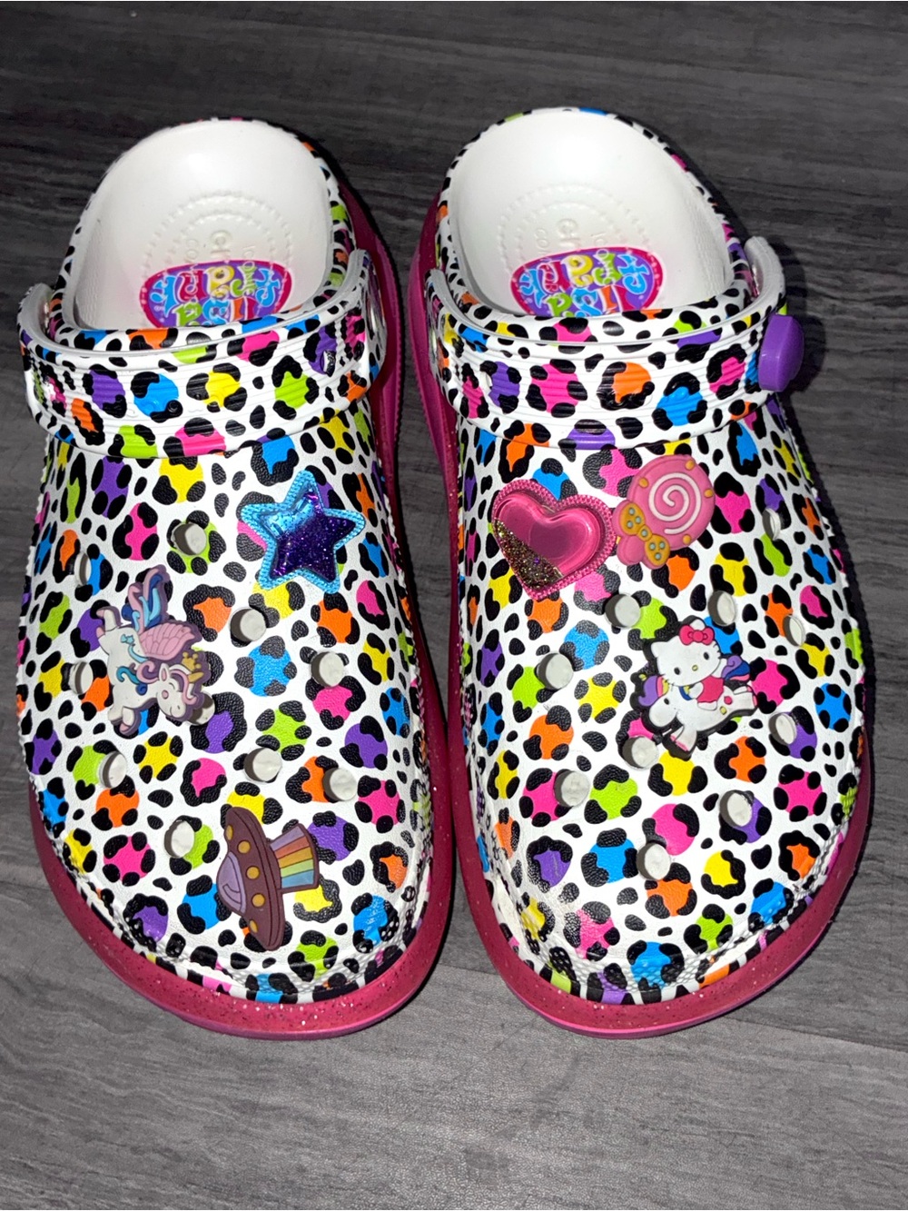 Lisa Frank Platform Crocs Size 8